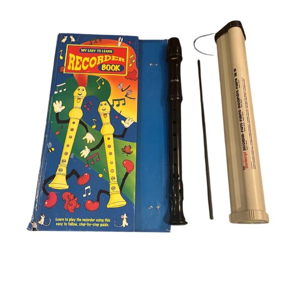 Recorder AULOS Musical Instrument & My Easy to Learn Recorder Book - Picture 1 of 9